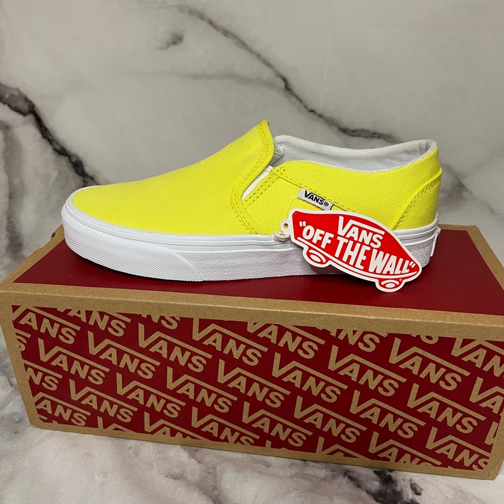Vans Yellow Slip-Ons brand new!
